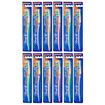 12PK Oral B Ultra Clean Toothbrush Assorted Medium Dental Care