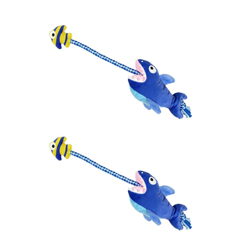 2PK Rosewood Sealife Rope Plush Pet/Dog Fun Play Interactive/Training Bite Toy Blue