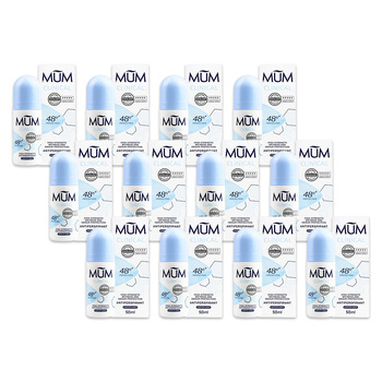 12PK Mum 50ml Sweat Control 48h Anti-Perspirant Clinical Roll On Unperfumed