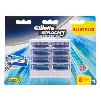 8pc Gillette Mach3 Turbo 3D Razor Blade Refill Cartridges