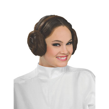 Star Wars Princess Leia Headband w/ Faux Hair Head Costume