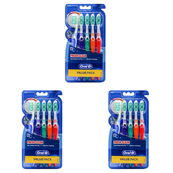 15pc Oral B Fresh & Clean Toothbrushes Value Pack Medium