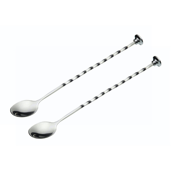 2PK BarCraft Stainless Steel 28cm Mixing Spoon w/ Muddler - Silver