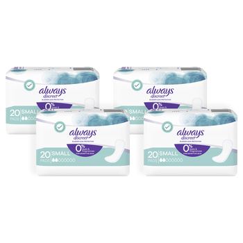 4x 20pc Always Pads Small Discreet Bladder Leak Protection