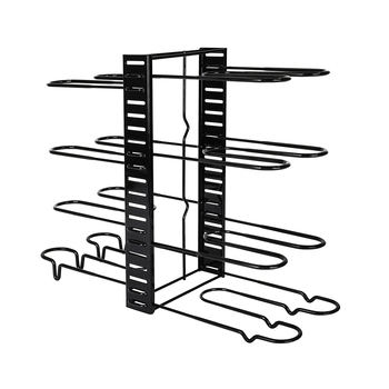 The Kitchen Galleria Adjustable 8 Tier Dual Sided Pan Rack 54.5x20x42cm Black