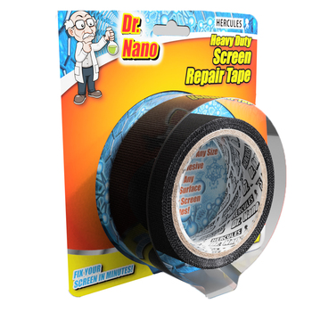 Hercules Dr. Nano Heavy Duty Screen Repair Tape Black 50mm x 5m