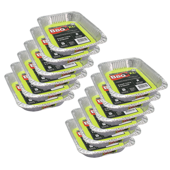 12x Lemon & Lime 45.5x34cm Foil Baking Tray Large - Silver