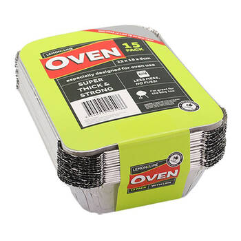 15pc Lemon & Lime Foil Container w/ Lid