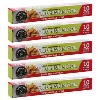 5PK Lemon & Lime 10m Heavy Duty Aluminium Foil