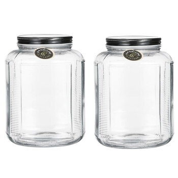 2PK Lemon & Lime Ascot Glass Jar 4.5L