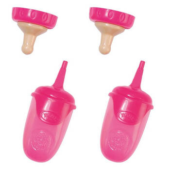 2x BABY Born Bottle w/Cap Assorted Colours