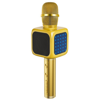 True Sound Party Music 27cm Wireless Karaoke Microphone - Gold