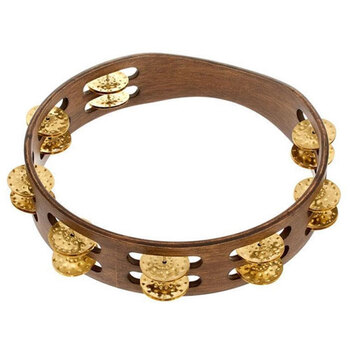 Meinl Percussion 2 Rows Hamm Brass Jingles Walnut Tambourine