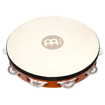 Meinl Percussion 1 Row Aluminum Jingle African Brown Tambourine