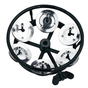 Meinl Percussion Hihat Tambourine Stainless Steel Jingles Black
