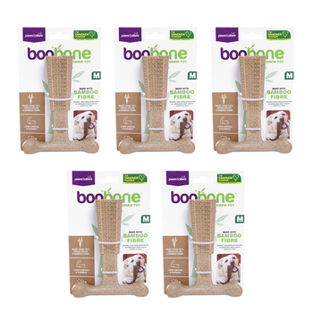 5x Paws & Claws BooBone Medium T-Bone Chew Toy - Assorted Flavour