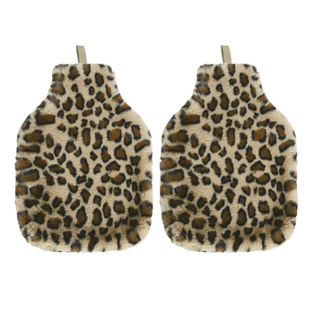 2PK Annabel Trends 37x23cm Cover Cosy Luxe For Hot Water Bottle - Ocelot