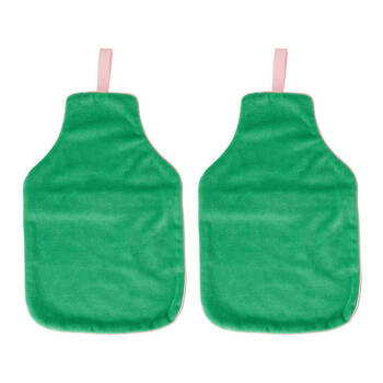 2PK Annabel Trends Cosy Luxe Velvet Hot Water Bottle Cover 37cm Meadow Green