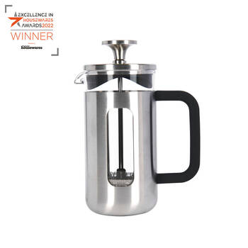 La Cafetiere Pisa 3-Cup 350ml Brushed SS/Glass French Press - Silver