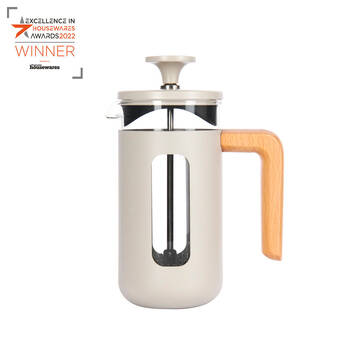 La Cafetiere Pisa 3-Cup 350ml Stainless Steel/Glass French Press - Latte