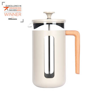 La Cafetiere Pisa 8-Cup 1L Stainless Steel/Glass Coffee French Press - Latte