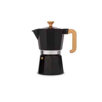 La Cafetiere Venice 6-Cup 290ml Espresso Maker Aluminum Coffee Pot - Black