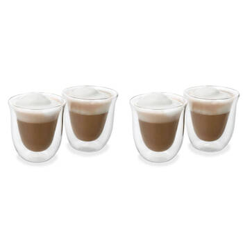 2x 2pc La Cafetiere 200ml Double Walled Glass Cappuccino Cup - Clear