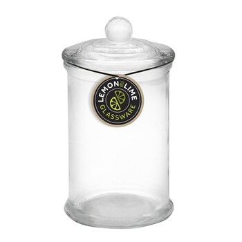 Lemon & Lime 370ml/14.5cm Multipurpose Glass Jar w/ Suction Lid - Clear