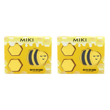2PK Miki Busy Bee Bath Bombs Honeycomb Fizzing Bath Treats For Relaxation - 3y+