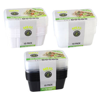 3PK Lemon & Lime 10PK Meal Prep Containers - 1L