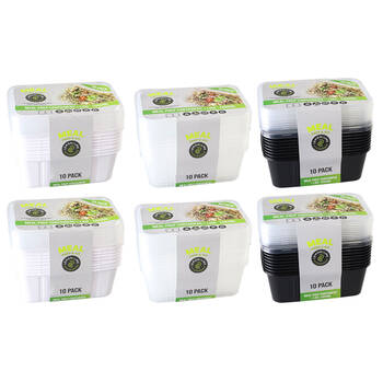 6PK Lemon & Lime 10PK Meal Prep Containers - 1L