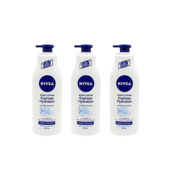 3PK Nivea Express Hydration Body Lotion 400ml Moisturiser