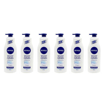 6x Nivea Express Hydration Body Lotion 400ml Moisturiser
