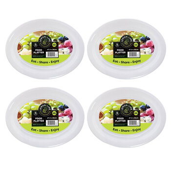 4PK Lemon & Lime Serving Platter Oval Large 47.5X36cm