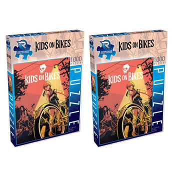 2x 1000pc Renegade Game Studios Kids on Bikes Puzzle 67x48cm