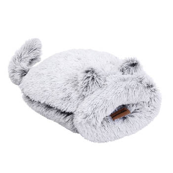Paws & Claws Calming Plush Cat Snuggler - Grey