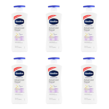 6PK Vaseline 600ml Body Lotion Advanced Repair For Dry Skin
