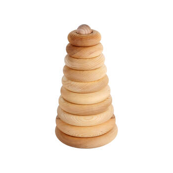 Vivaio Stacking Tower Circle Wooden Stacker Educational Toy Kids/Children - 3y+