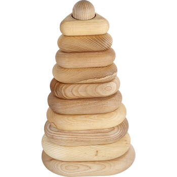 Vivaio Stacking Tower Triangle Wooden Stacker Educational Toy Kids/Children - 3+