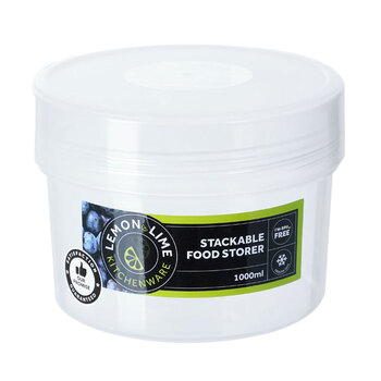 Lemon & Lime 1L Keep Fresh Stackable Food Storer
