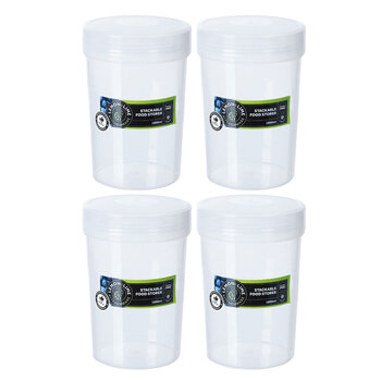 4PK Lemon & Lime Keep Fresh Stackable Food Storer 1.8L 13X13X19cm