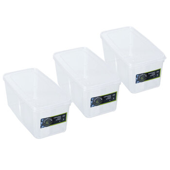 3PK Lemon & Lime Keep Fresh Stackable Food Storer 3L 27X13.5X12.5cm