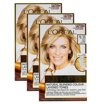 3PK Loreal Age Perfect Hair Colour 9.31 Light Sand Blonde