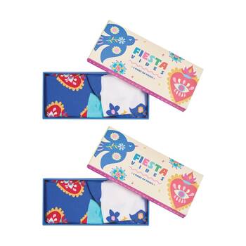 2x 2pc Annabel Trends Multi Design Women's Socks Set W/ Box Size 7-9 Fiesta Vibes