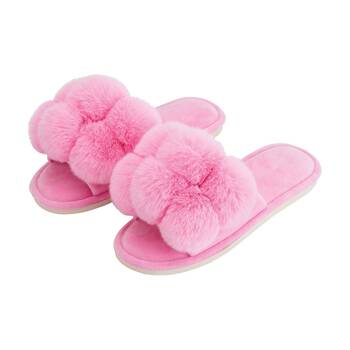 Annabel Trends Pom Pom Cosy Luxe Thongs Women's Slippers Shoes Candy