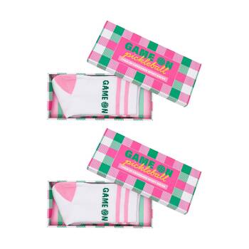 2PK Annabel Trends Multi Design Pickleball Women's Socks W/ Box Size 7-9 Game On