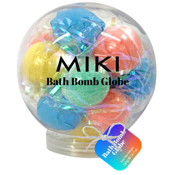 Miki Bath Bomb Globe In Reusable Container - Vanilla Scented Fizzing - 3y+