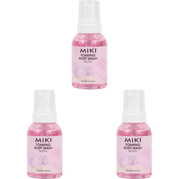 3PK Miki Fragranced Foaming Body Wash 320ml Bottle Airy Floss