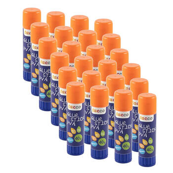 2x 12pc Tacco Glue Stick White Adhesive Art & Craft Kids/Children - 3y+