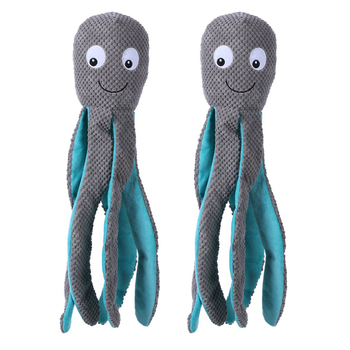 2PK Paws And Claws Aquatic Animals Giant Squeaky Octopus